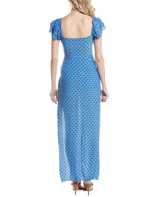 Staud Blue Avril Maxi Dress