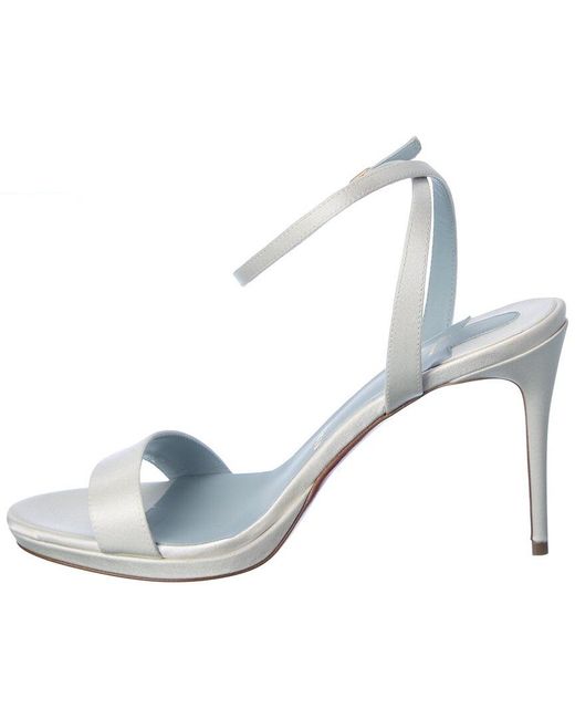 Christian Louboutin Blue Loubi Queen 100 Satin Sandal