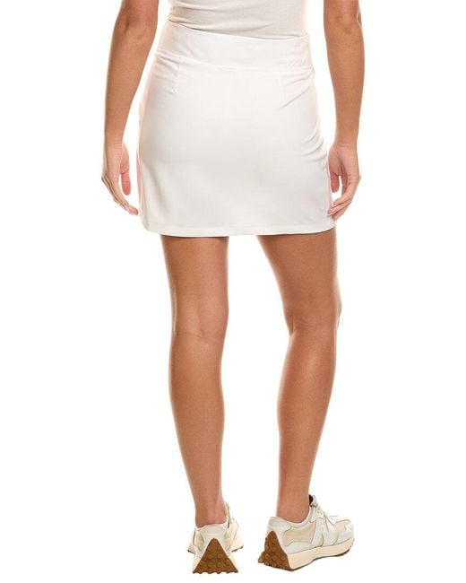 Stella Parker White Scalloped Pull-On Skort