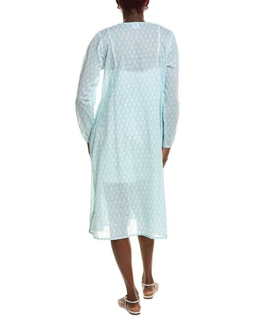 MER ST BARTH Blue Printed Kaftan