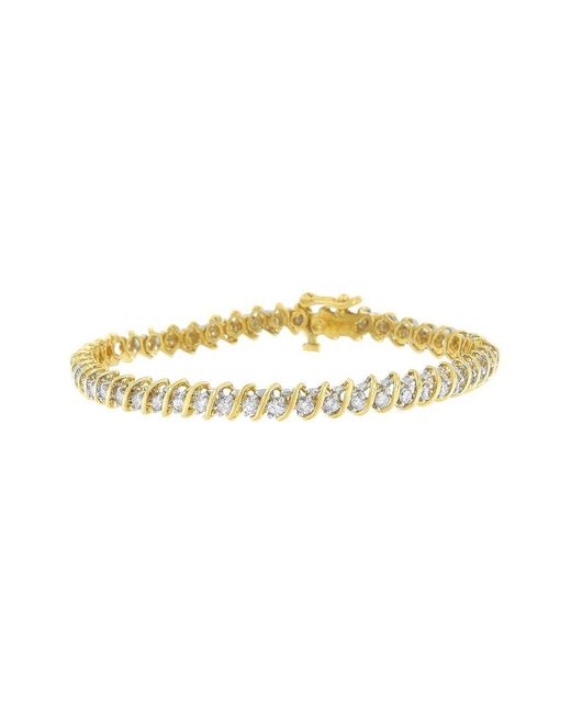 Haus of Brilliance Metallic 18K 2.00 Ct. Tw. Diamond Link Bracelet