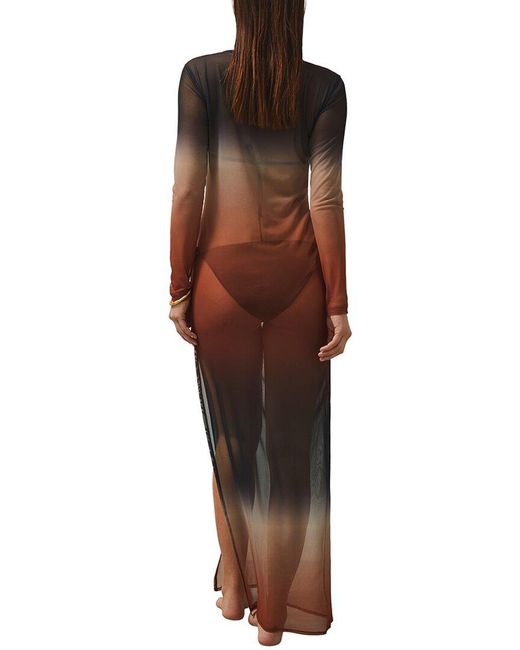 Reiss Multicolor Sienna Ombre Mesh Maxi Dress