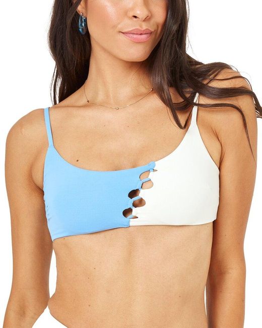 LSPACE Blue Solstice Bikini Top
