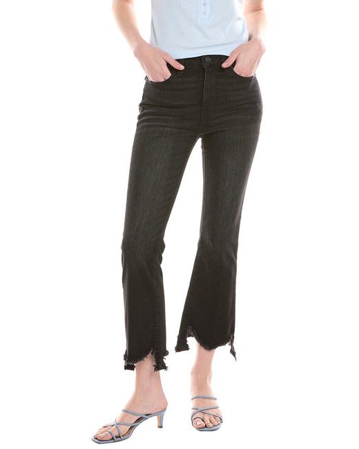 FRAME Black Le Crop Tilt Stiletto Mini Bootcut Jean
