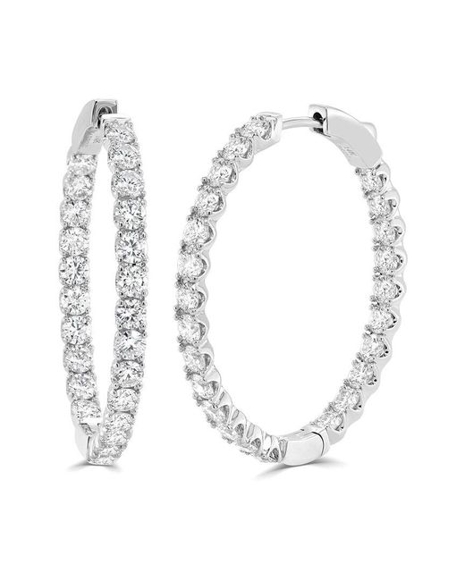 Sabrina Designs White 14K 4.35 Ct. Tw. Diamond Hoops