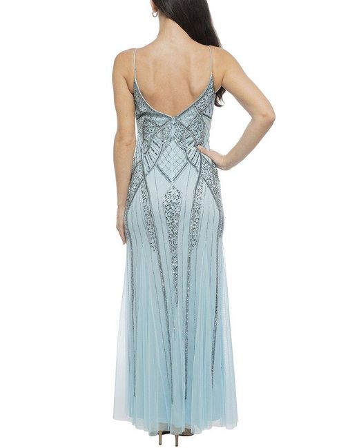 Jump Apparel Blue Embellished Maxi Dress