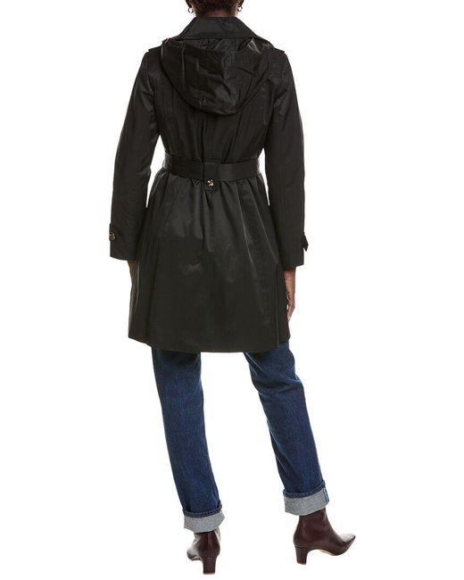 London Fog Black Medium Trench Coat