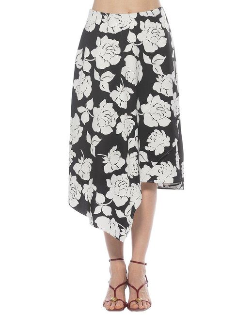 Alexia Admor White Jess Asymmetric Skirt