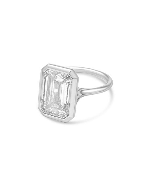 Diana M White Diana M. Platinum 10.00 Ct. Tw. Lab-Grown Diamond Bezel Ring