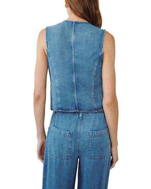 Bella Dahl Blue Fitted Vest