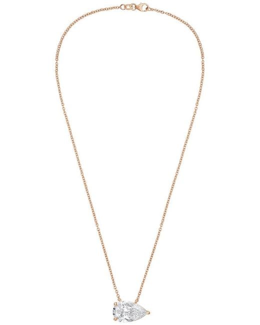 Diana M White Diana M. 14K Rose 6.00 Ct. Tw. Lab-Grown Diamond Solitaire Pendant