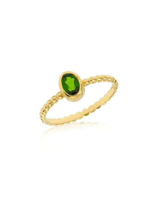 TIRAMISU Multicolor 14K Over 0.48 Ct. Tw. Chrome Diopside Ring
