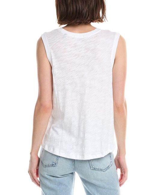ATM White Slub Jersey Crewneck Tank Top