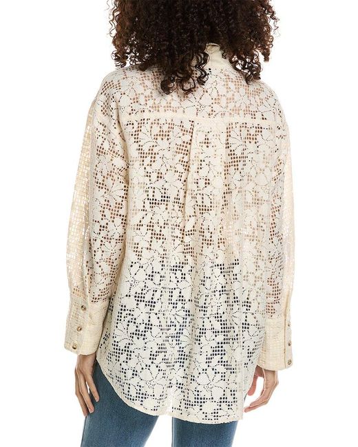 Free People Natural In Your Dreams Lace Shirt