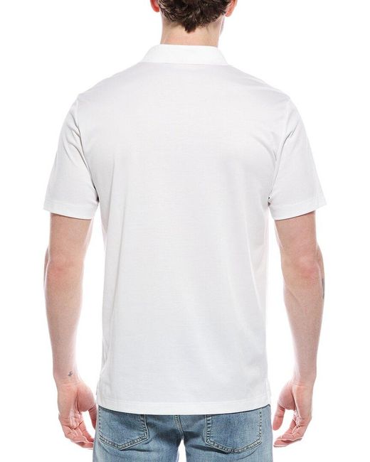 Theory White Atlas Polo Shirt for men