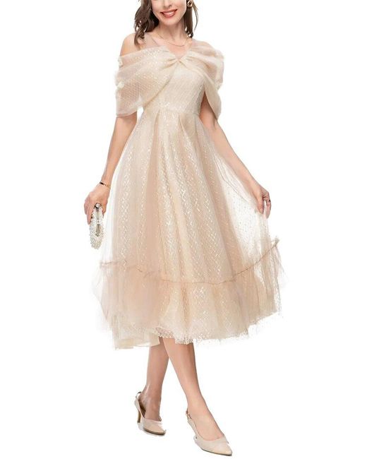 Lanelle Natural Midi Dress