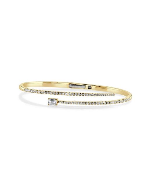 Sabrina Designs White 14k 0.96 Ct. Tw. Diamond Crossover Bangle Bracelet
