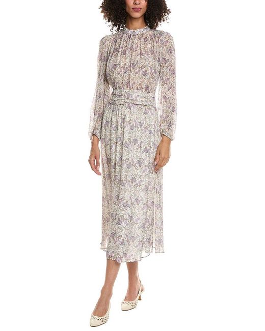 The Kooples White Liberty Field Midi Dress