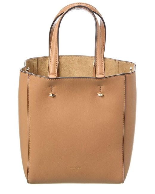 Jimmy Choo Natural Lenny N/S Small Leather Tote