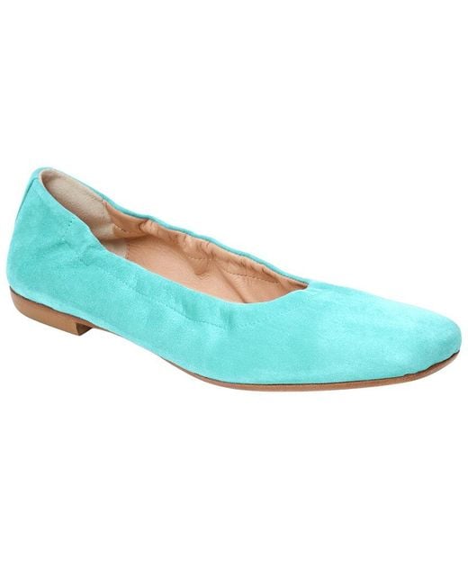 Jack Rogers Blue Santa Leather Ballet Flat