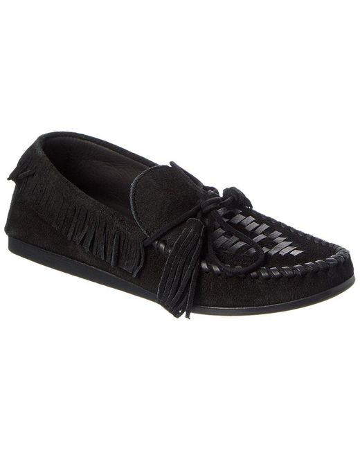 Isabel Marant Black Suede & Leather Moccasin