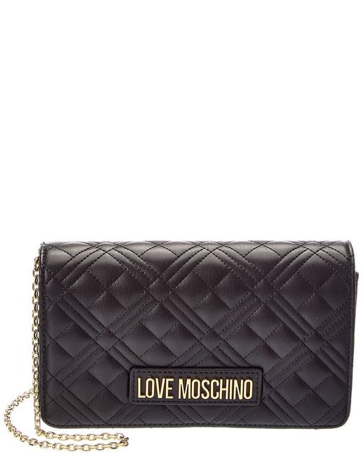Love Moschino Gray Quilted Crossbody