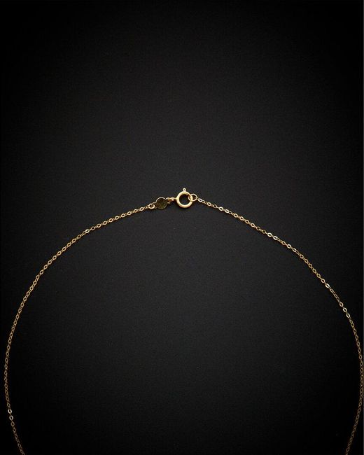 Italian Gold Black 14k Twisted Bar Necklace