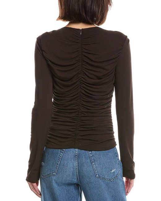 FRAME Black Frame The Ruched Top