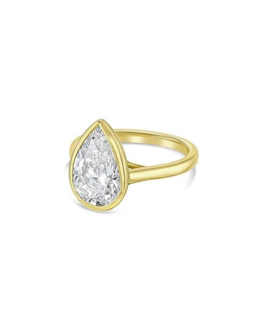 Diana M White Diana M. 14K 4.00 Ct. Tw. Lab-Grown Diamond Bezel Ring