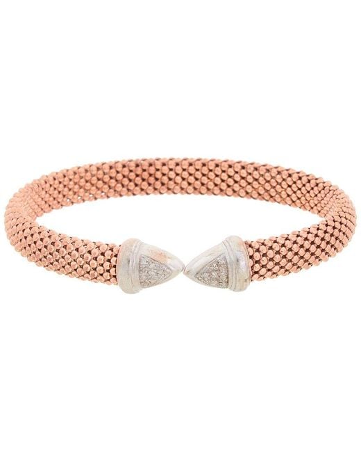 Meshmerise Pink 18K Vermeil 0.15 Ct. Tw. Diamond Mesh Bangle