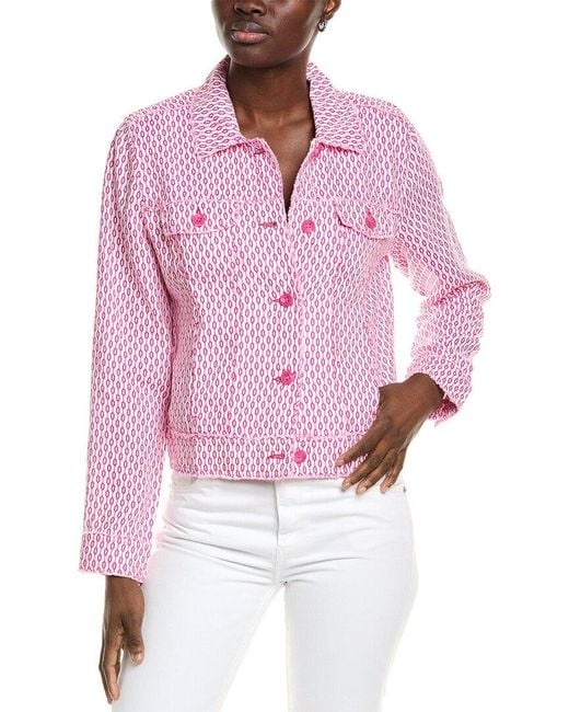 Tommy Bahama Pink Geo Gem Linen Jacket
