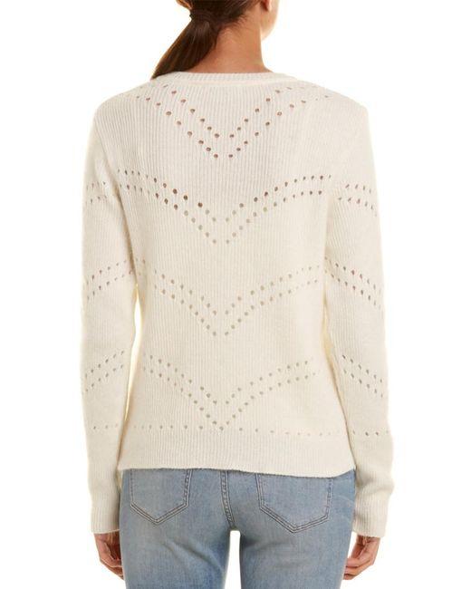 Ragdoll White Ragdoll Chevron Angora & Wool-Blend Sweater