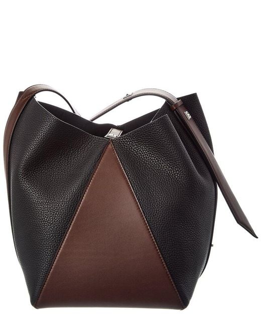 Max Mara Brown Leather Shoulder Bag