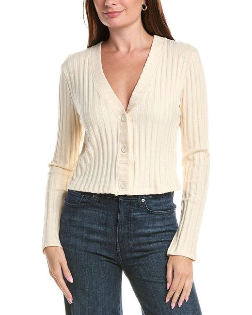 Michael Stars White Ellis Cardigan Top