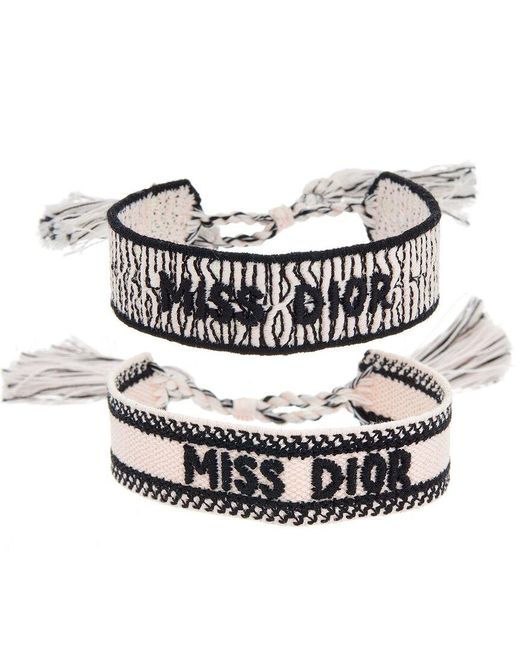 Dior White Set Of 2 Miss Bracelets