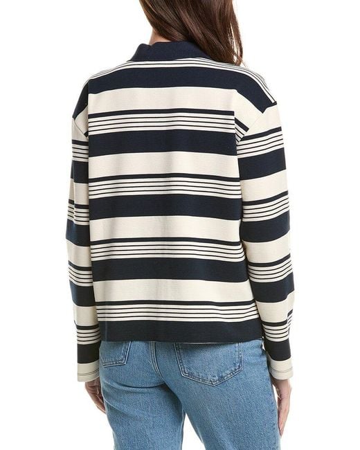 English Factory Blue Striped Polo Shirt