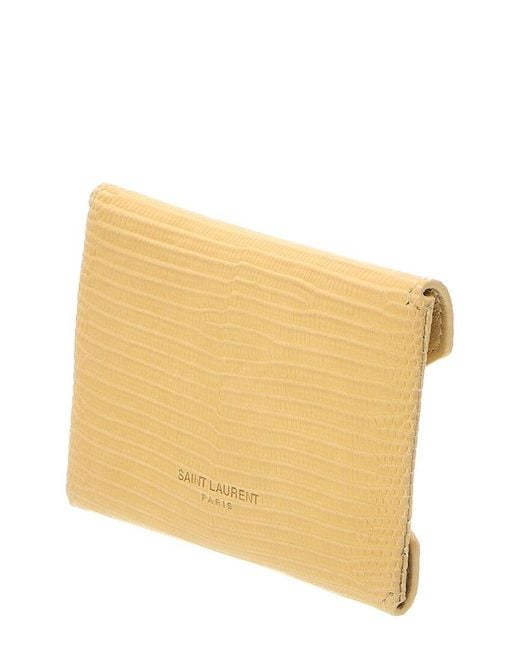 Saint Laurent Natural Leather Card Case