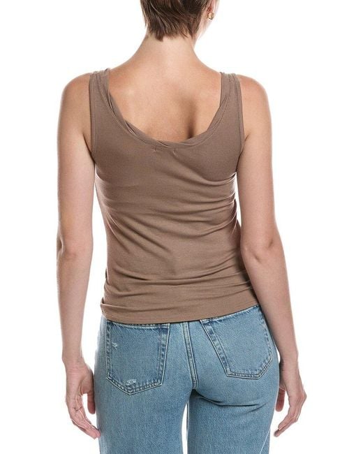 Splendid Blue Twist Neck Tank Top