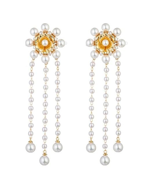 Eye Candy LA White The Luxe Collection Cz Dangle Earrings