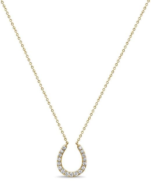 Sabrina Designs Metallic 14K 0.35 Ct. Tw. Diamond Horseshoe Necklace