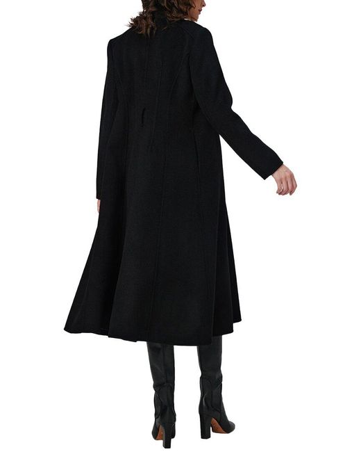 Diane von Furstenberg Black Bubba Wool-Blend Coat