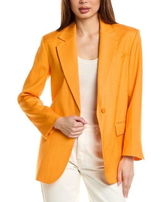 Sandro Orange Suit Blazer