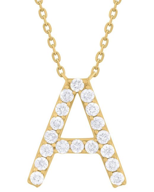 Sabrina Designs Metallic 14K 0.30 Ct. Tw. Diamond A Initial Pendant