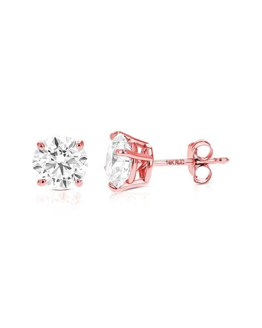 Amairah Pink 14K 4.00 Ct. Tw. Lab-Grown Diamond Earrings