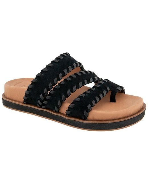 Gentle Souls Black Niles Suede Sandal