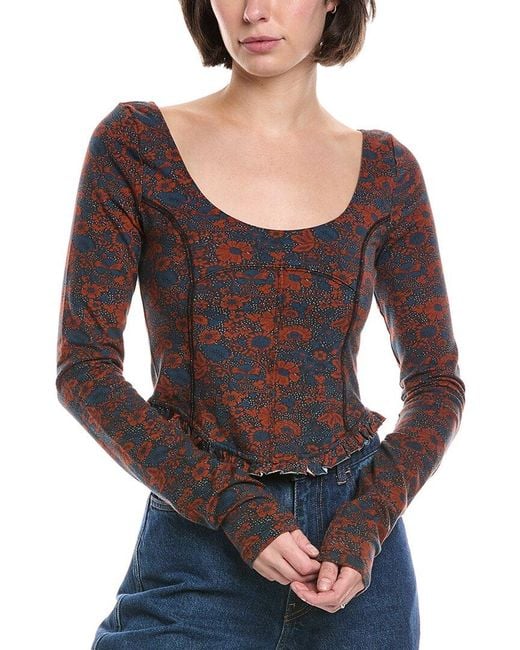 Free People Black Melanie Top