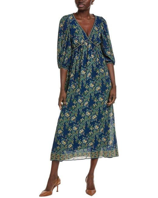 Max Studio Midi Dress in Green | Lyst