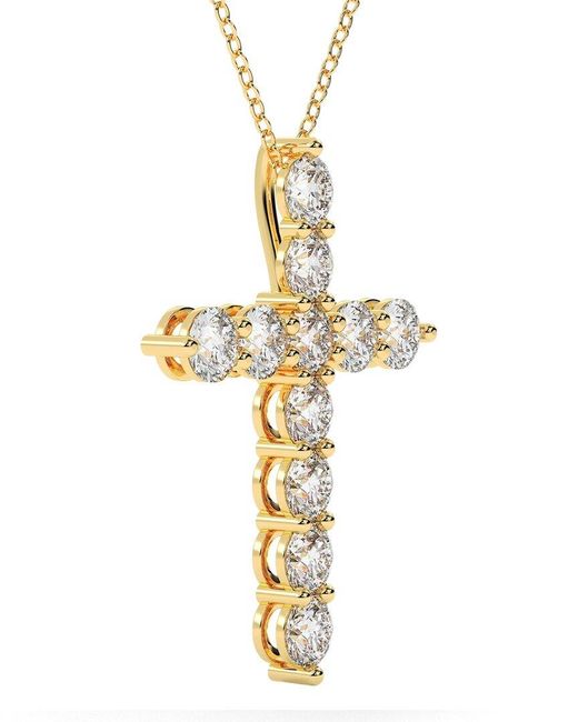 Diamond Select Cuts Metallic 14K 1.00 Ct. Tw. Diamond Pendant Necklace