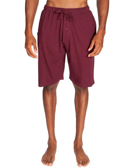 Unsimply Stitched Red Lightweight Lounge Short for men