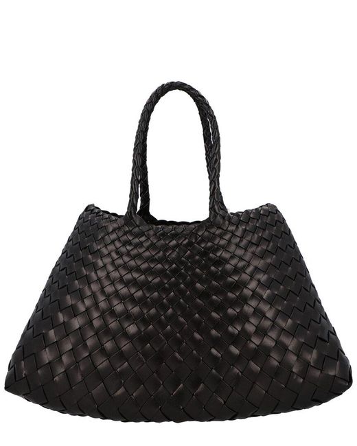 Dragon Diffusion Black Santa Croce Small Leather Tote